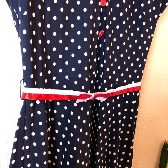 Stop Staring || Vintage Polka dot Swing Dress - Picture 10 of 12